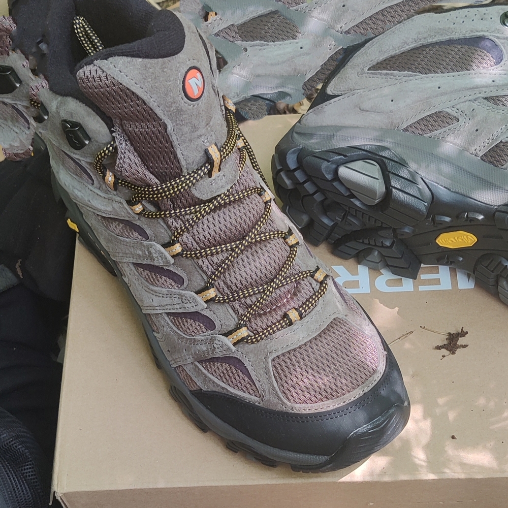Merrell Men's Hiking Boots - Gray and Black Size 10.5
